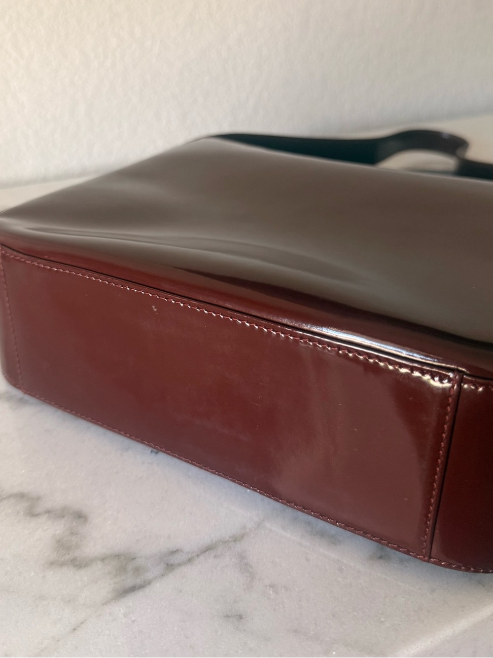 Gucci Interlocking GG Patent Leather Shoulder Bag w/COA-Vintage GUC!! - Picture 9 of 11